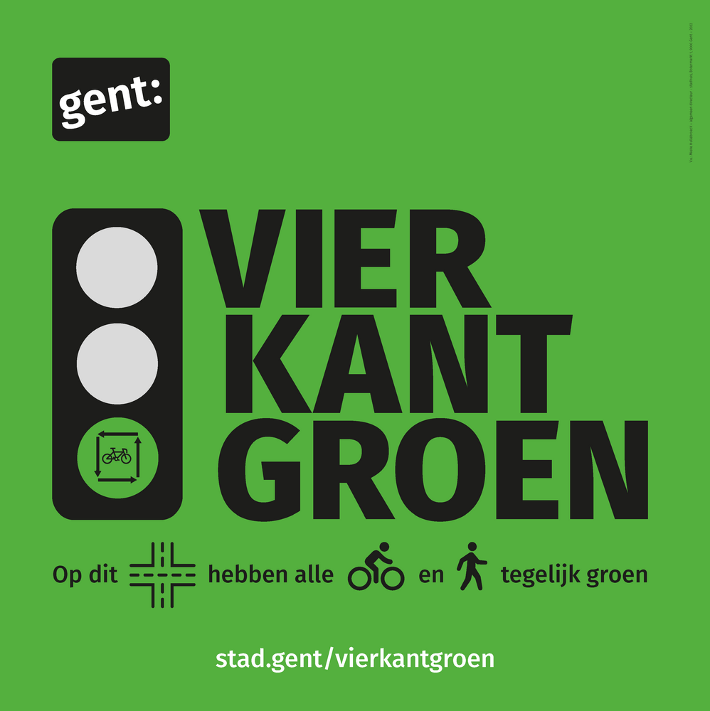 rustig aan Rimpelingen dynastie Vierkant groen op kruispunt Grondwetlaan-Visitatiestraat | Stad Gent
