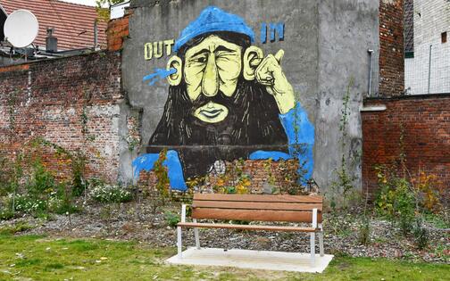 Van Crombruggepark - grafittimuur