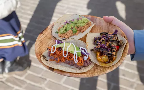 Gent smaakt 2022 bordje met taco's
