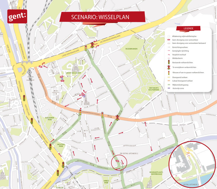 kaart Wisselplan versie 2 Dampoortwijk
