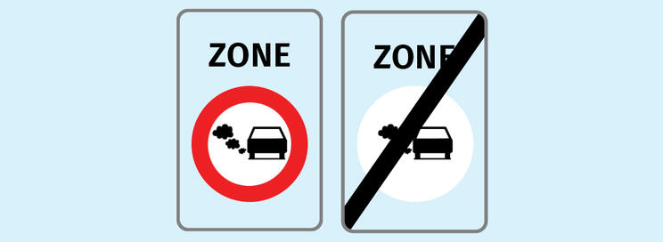 Low emission zone signs