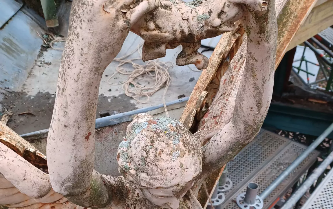 Detailfoto van voor de restauratie