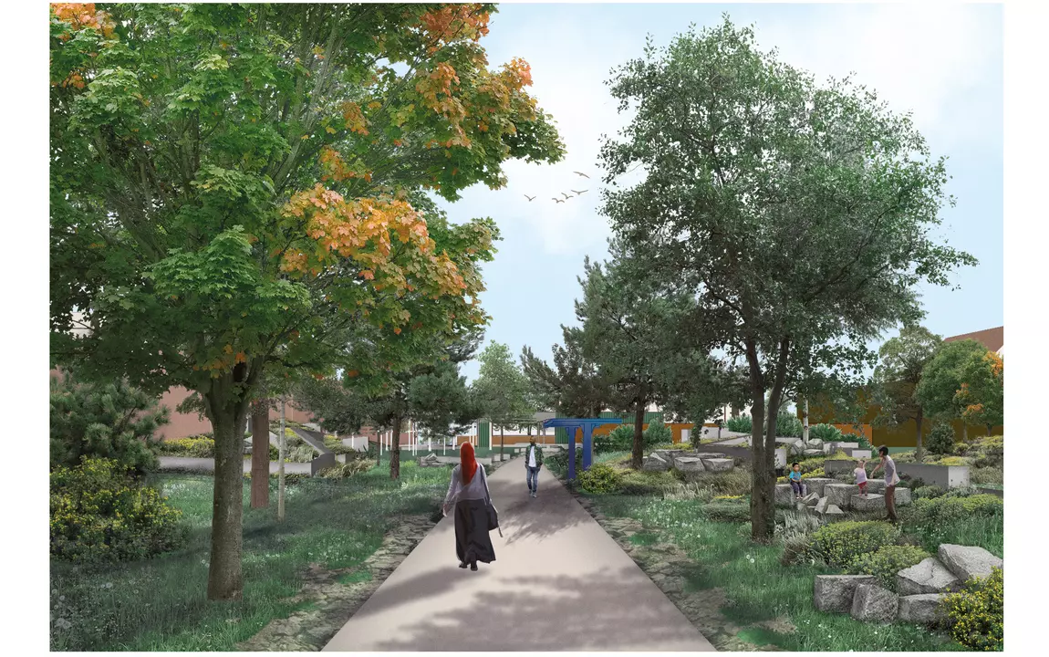 Simulatie park Ham vanuit Ham