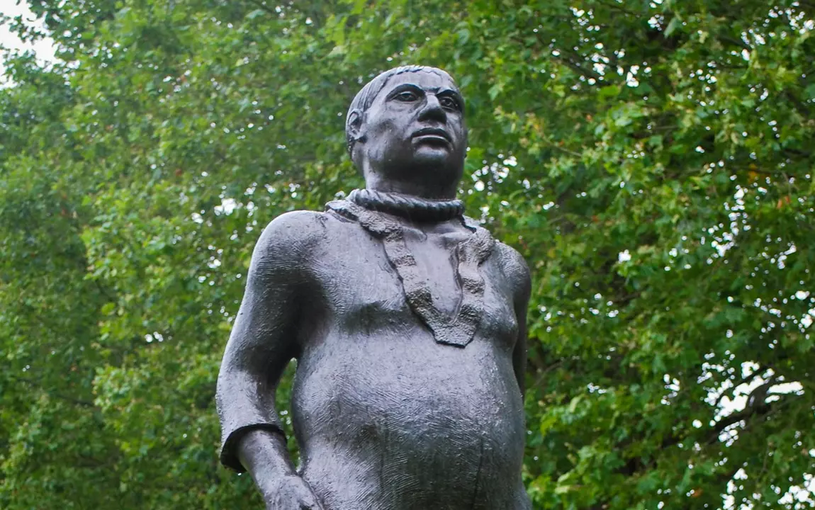 Het beeld van een Gentse Stroppendrager aan het Prinsenhof