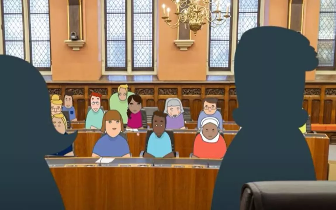 Tekening leden college en gemeenteraadsleden