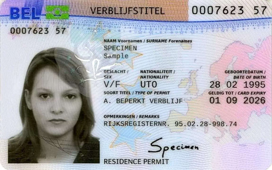 Foto elektronische verblijfskaart