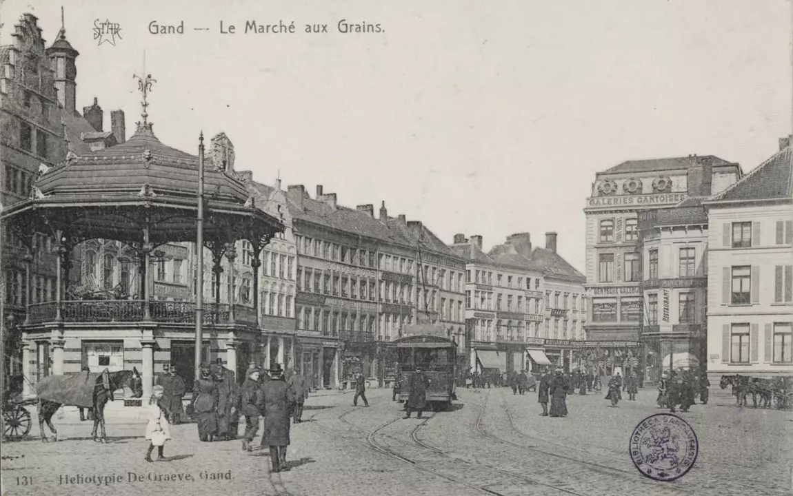Prentbriefkaart met de Korenmarkt