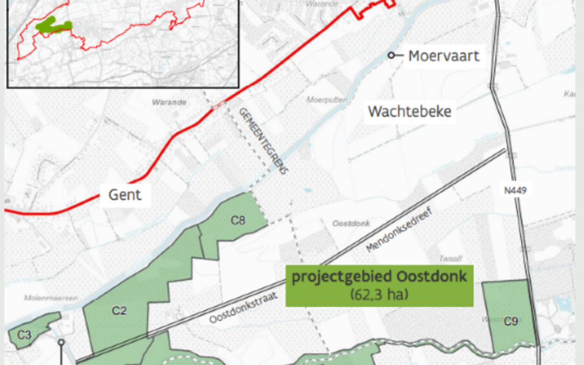 projectgebied Oostdonk - Moervaartvallei
