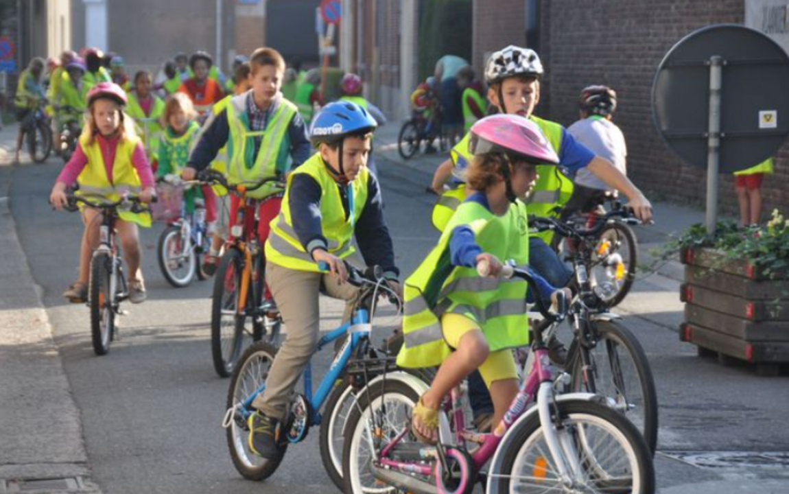 Fietsen op school