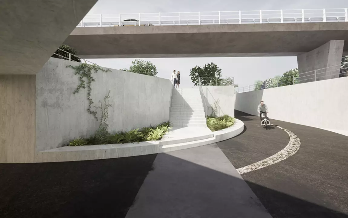 fietstunnel the loop Louis Blériotlaan