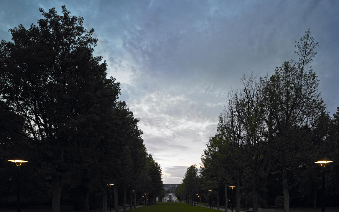 foto verlichte Koning Albertpark