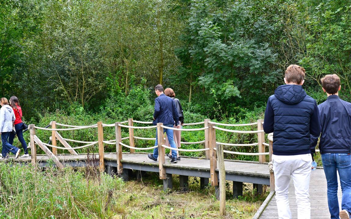 wandelaar in het Parkbos 