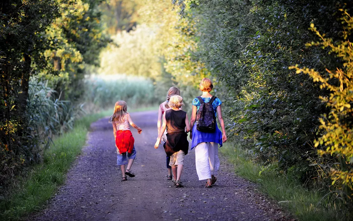 wandelaars in de Bourgoyen