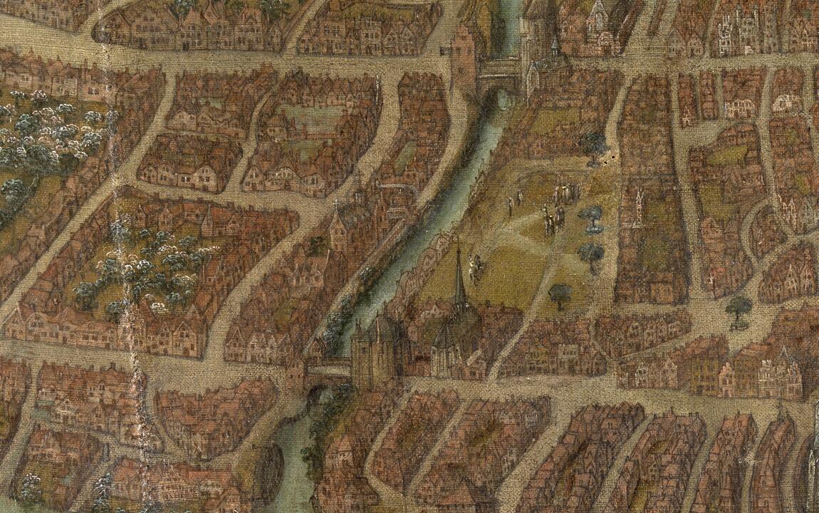 De Ketelvest, onderdeel van de 12de-eeuwse  stadsomwalling (STAM, Gent)