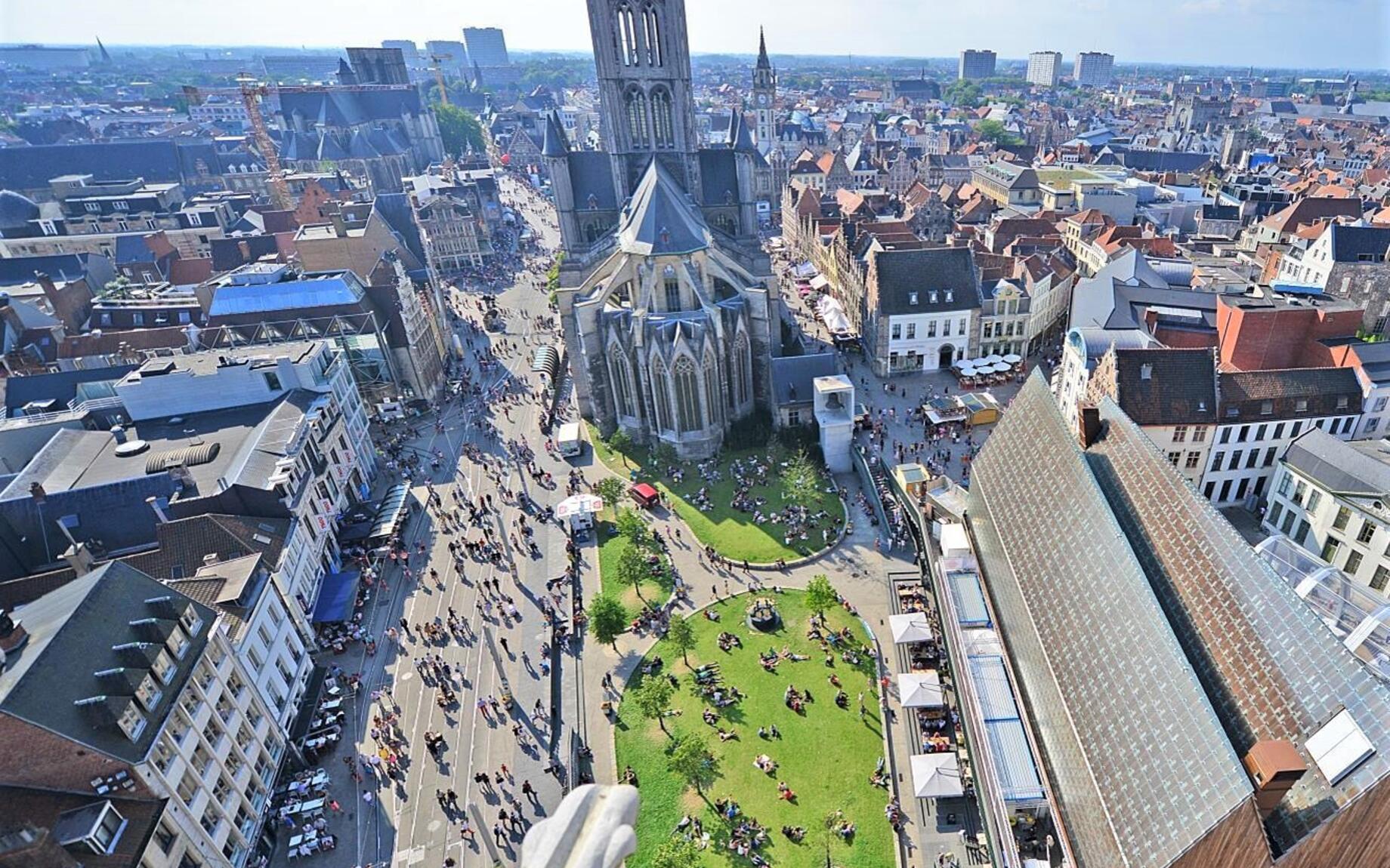 Luchtfoto Gent centrum