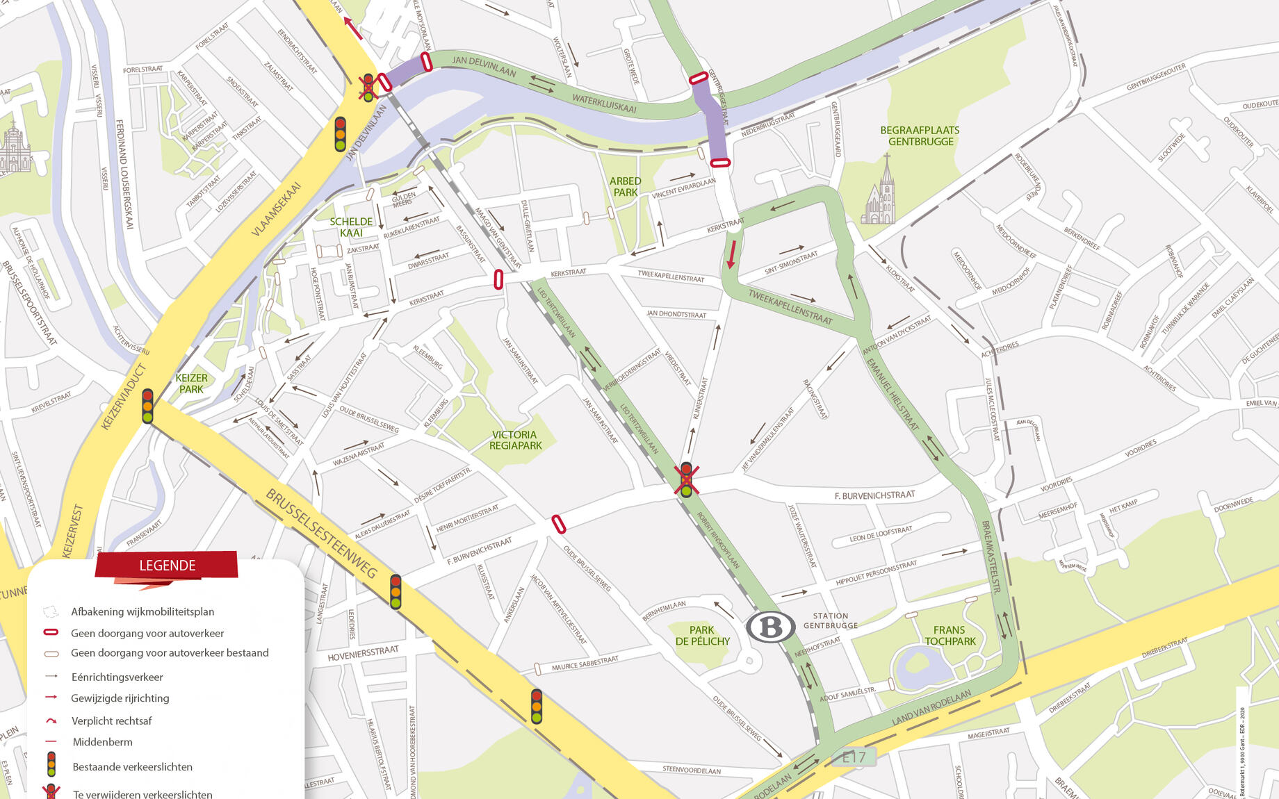 hier staat normaal de kaart van het Inspiratieplan voor Oud Gentbrugge