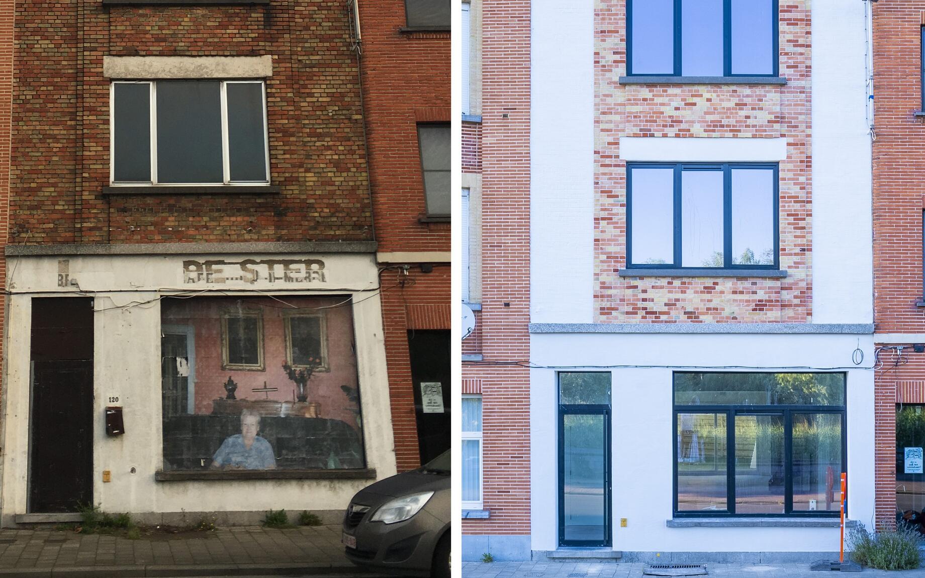 Een woning in de Jan Delvinlaan voor en na de renovatie