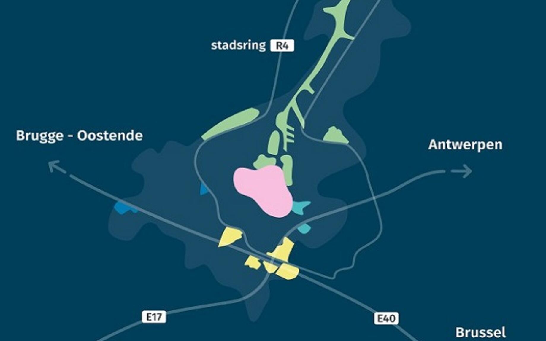 Redenen om in Gent te investeren - kaart Gent