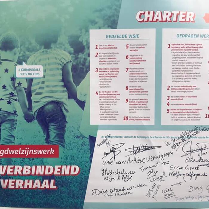 het charter jeugdwelzijnswerk ondertekend