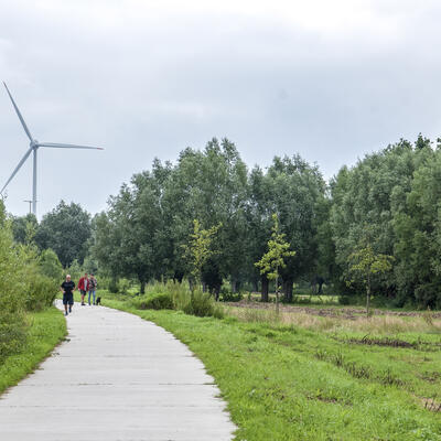 Windmolen aan de horizon