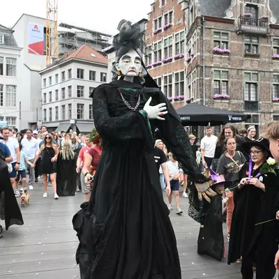 Een beeld van de heksenstoet tijdens de Gentse Feesten vorig jaar