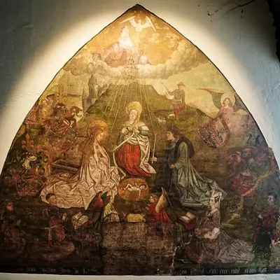 ‘De Aanbidding van Christus’ van Nabur Martins uit 1448 is een van de oudste gevonden experimenten in olieverf
