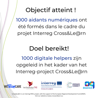 Doel bereikt! 1000 digitale helpers opgeleid in het Cross&Learn project