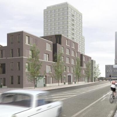 Visualisatie van het woonproject Stapelplein