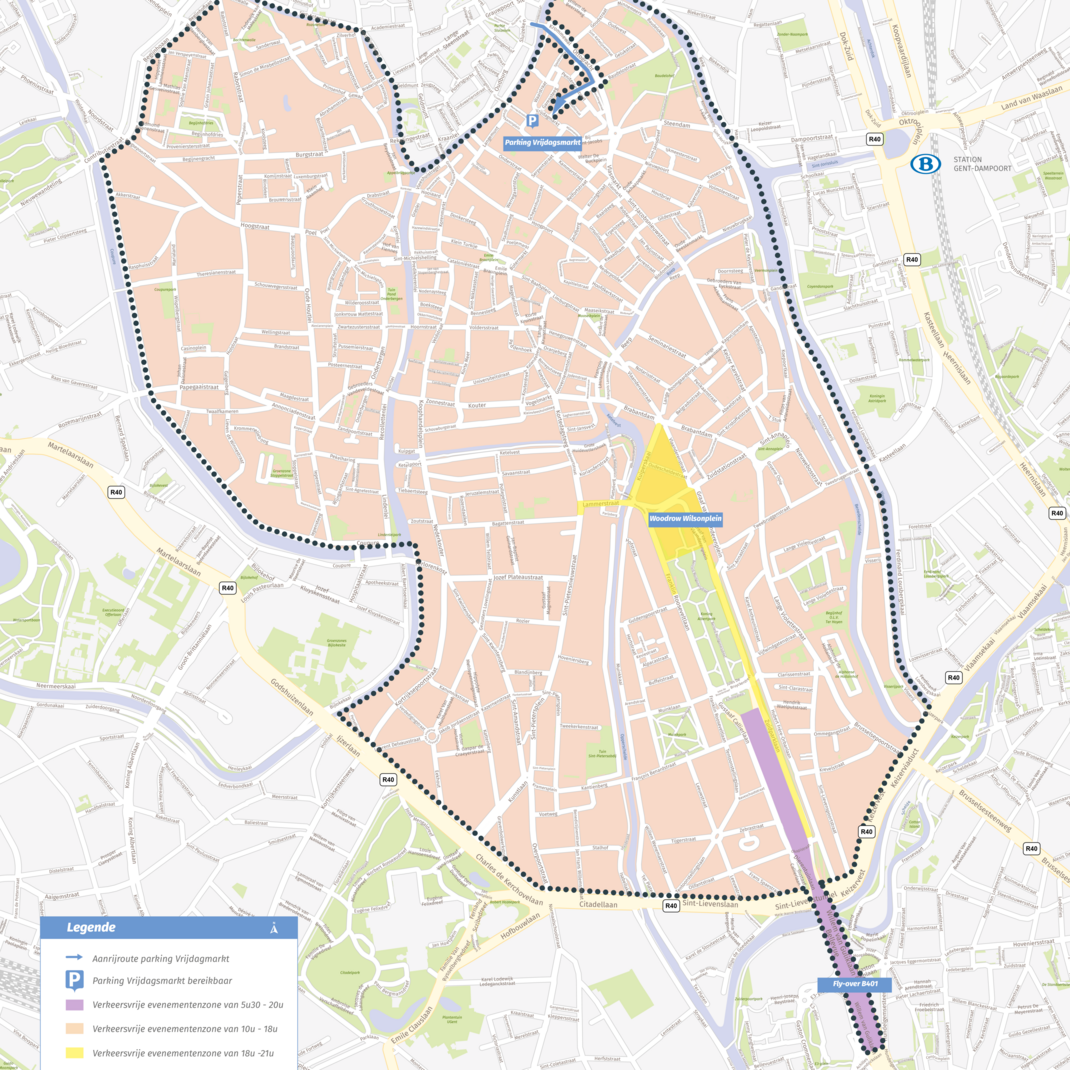 kaart gent autovrij 2025