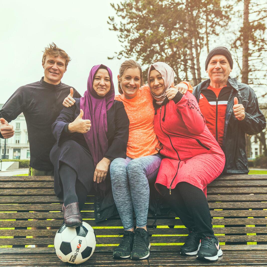 Buurtbewoners die samen willen sporten