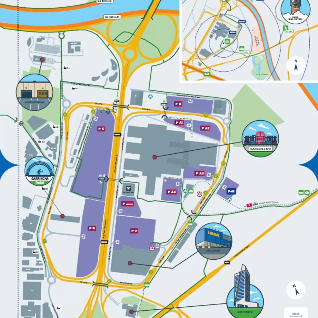 uitsnede kaart The Loop
