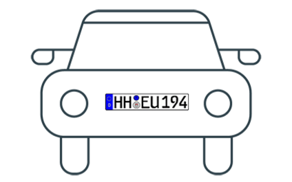 Fahrzeug mit ausländischen Nummernbild 