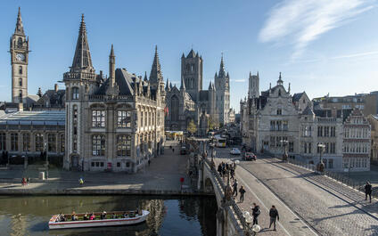 Stad Gent torens vanaf Sint-Michiels