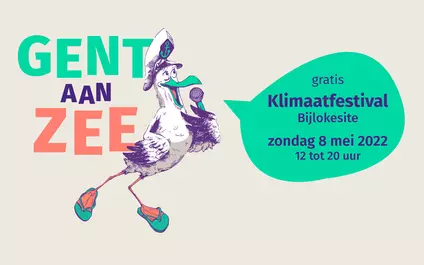 Gent aan Zee 2022 meeuw met pet en slippers