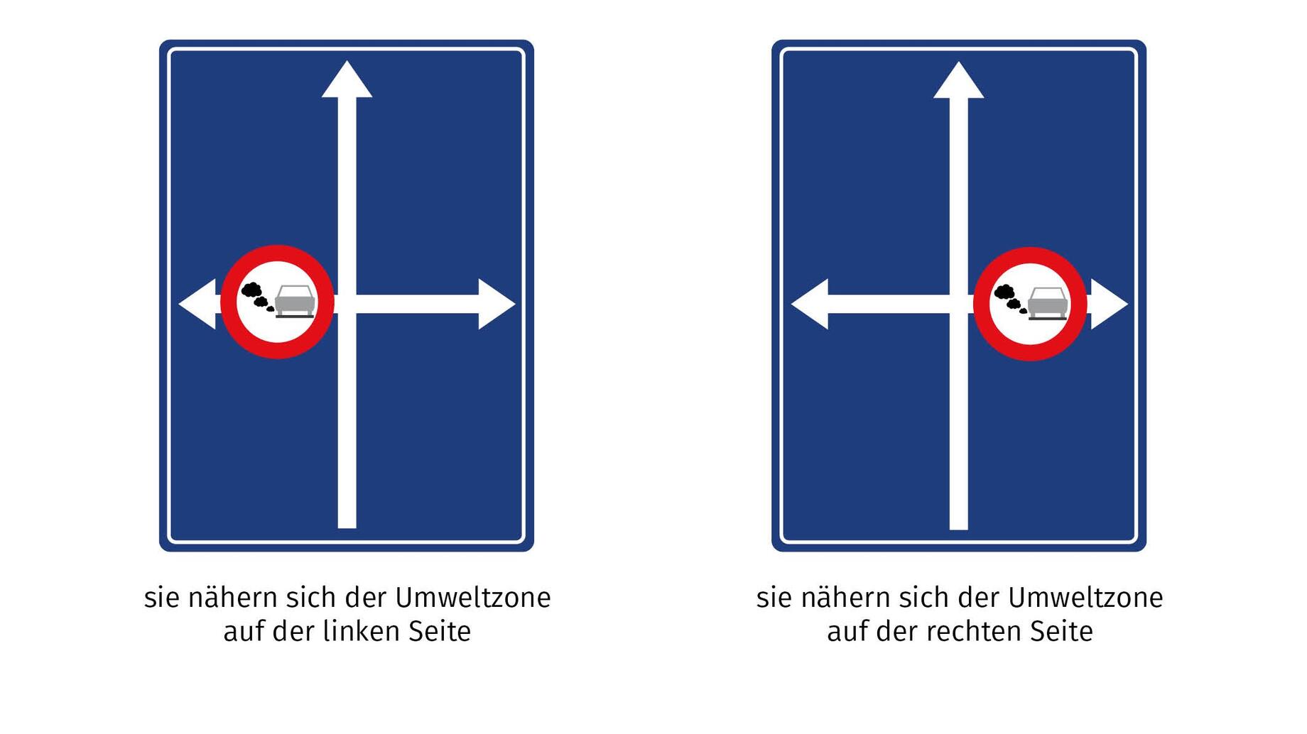 LEZ Verkehrszeichen vor eintreten