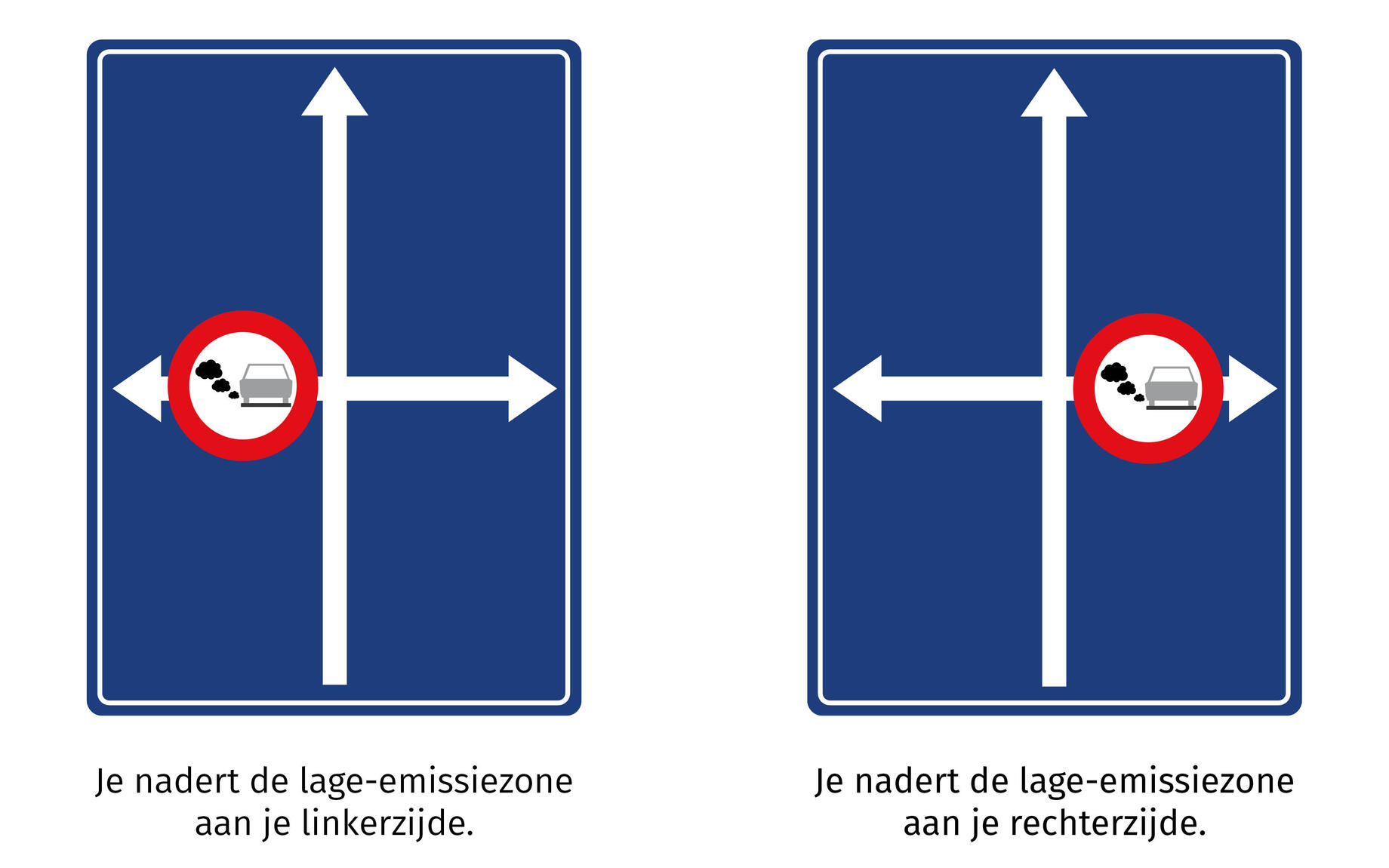 Vooraankondigingsbord lage-emissiezone