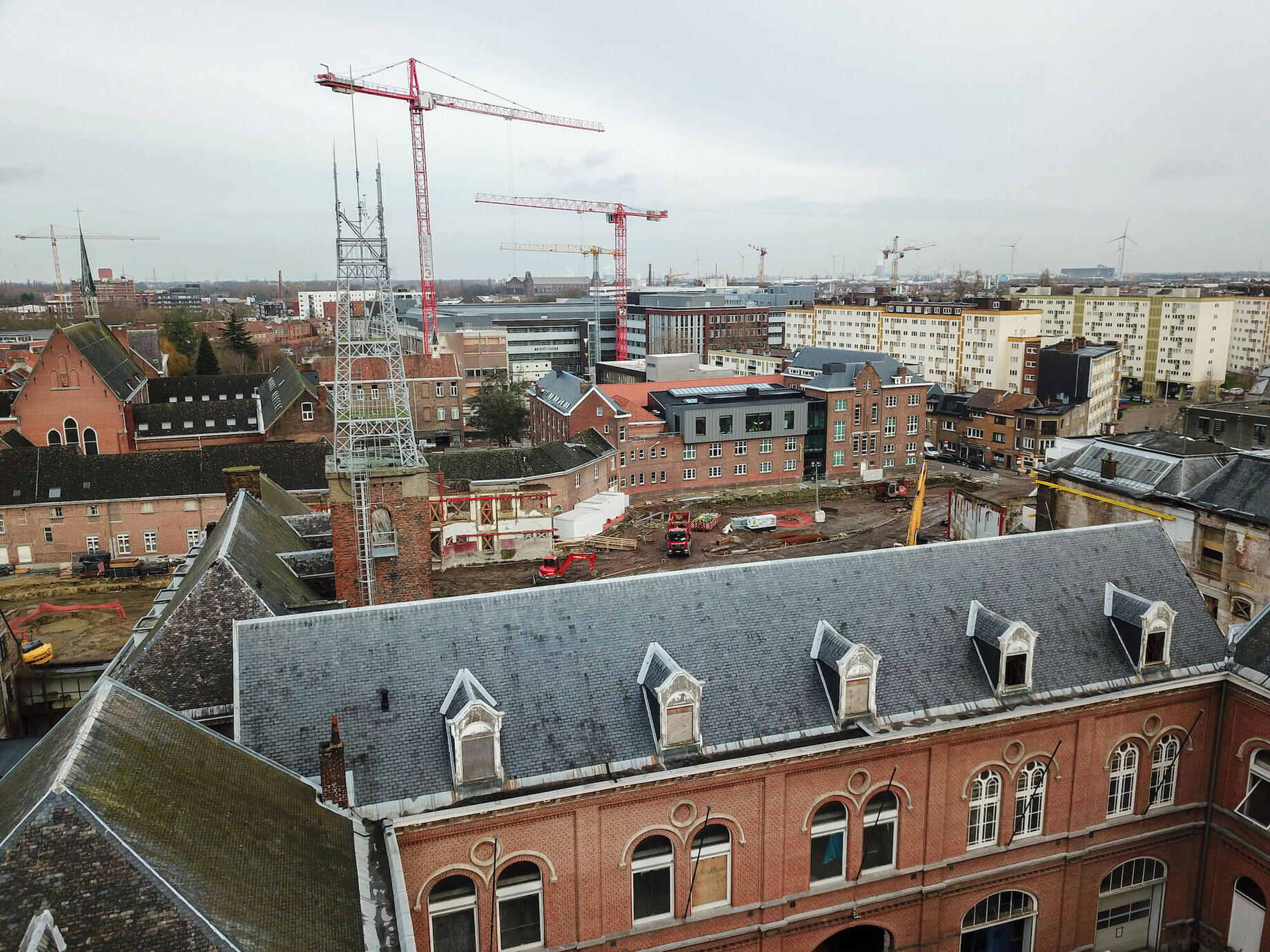 luchtbeeld Sluizeken Tolhuis Ham