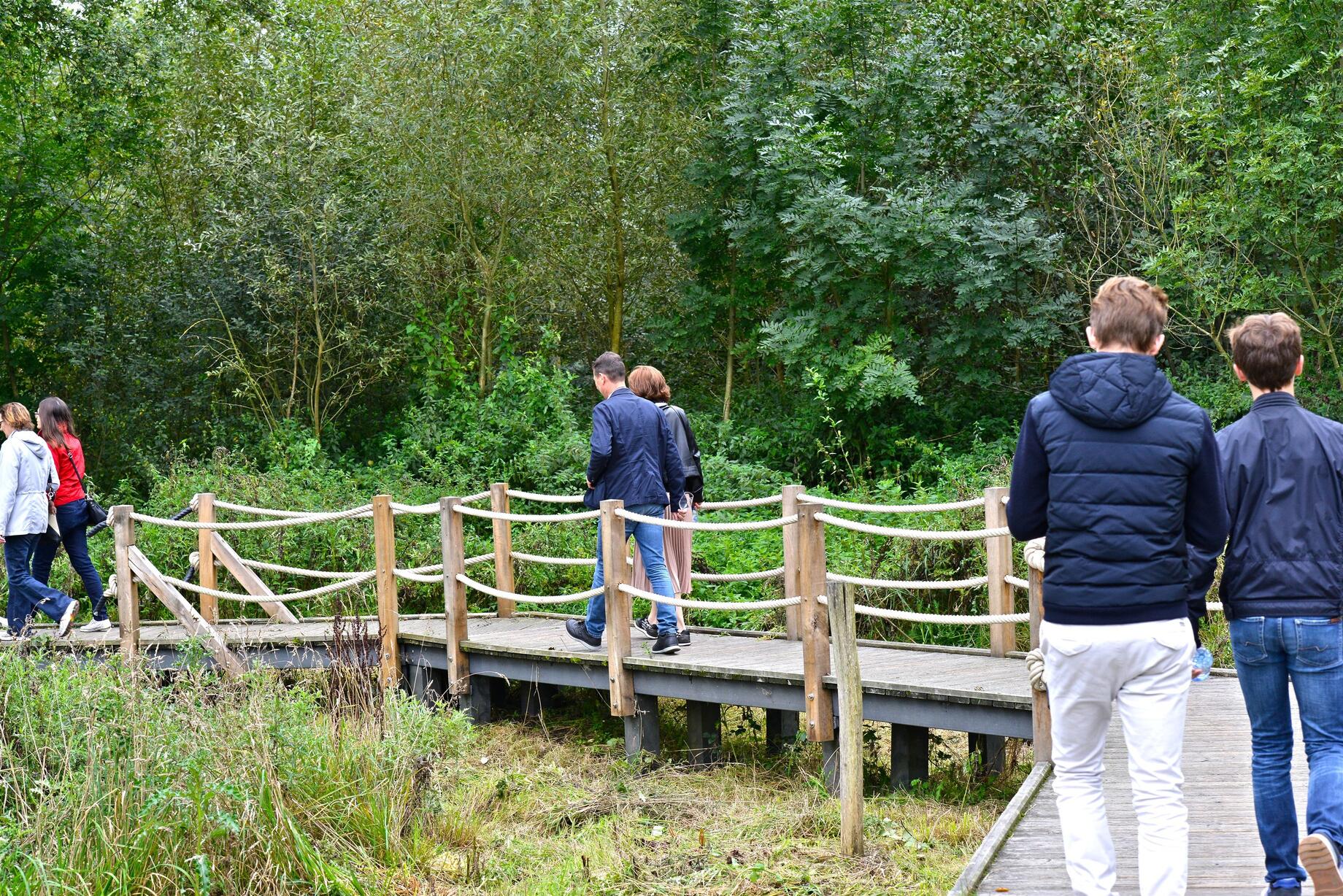 wandelaar in het Parkbos 